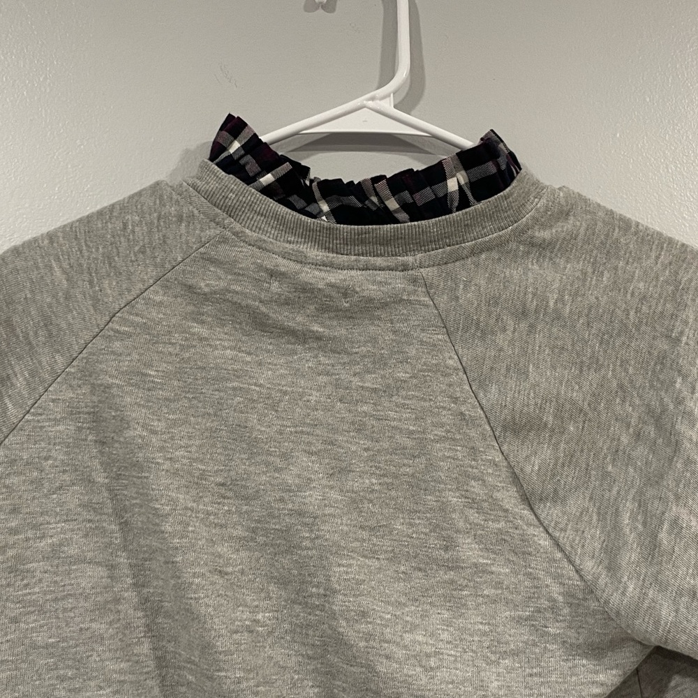 Halogen Gray Plaid Collar Pullover Sweater Petite… - image 6